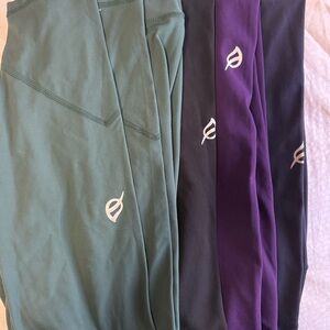 P'tula Green, Black, Navy and Purple Leggings
